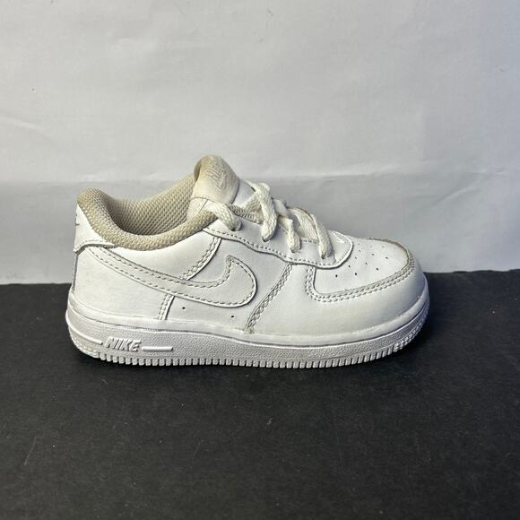 Toddler Nike Air Force 1 06 TD 'Triple White' Size 8C - Picture 1 of 8